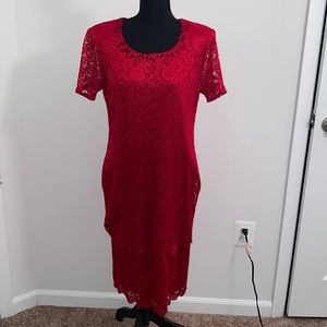 Vintage Lacey Red Dress